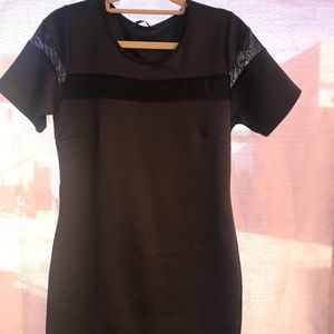 Black fitted party dress